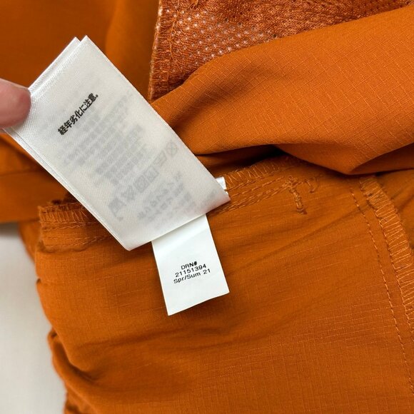 Eddie Bauer Womens First Ascent Pants Size 12 Hiking Outdoors Orange Nylon Cargo - Picture 7 of 12